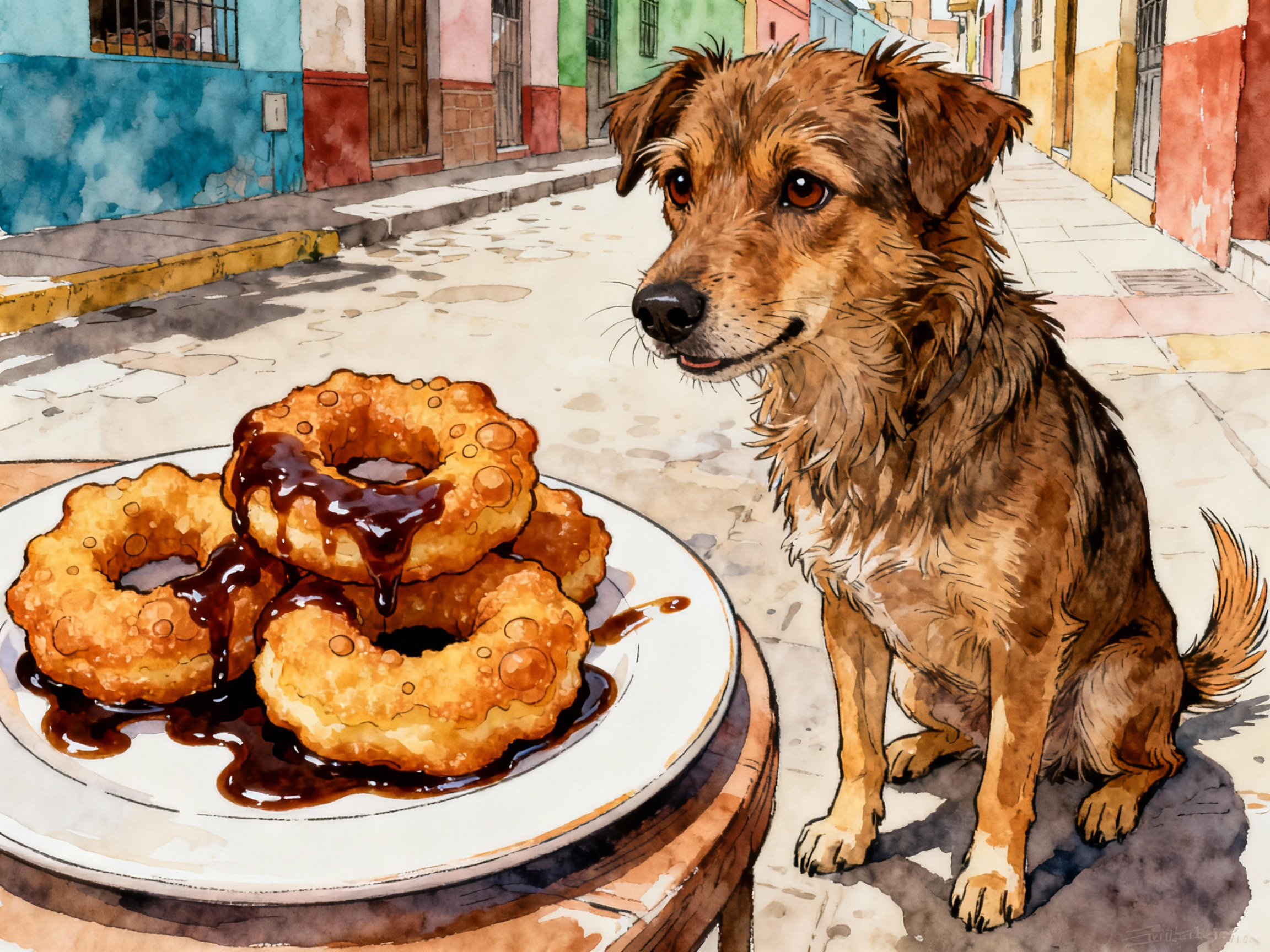 Learn Spanish with Stories #127: ¿Por qué el perro callejero de Lima solo acepta 'picarones' como pago? [A2] episode artwork