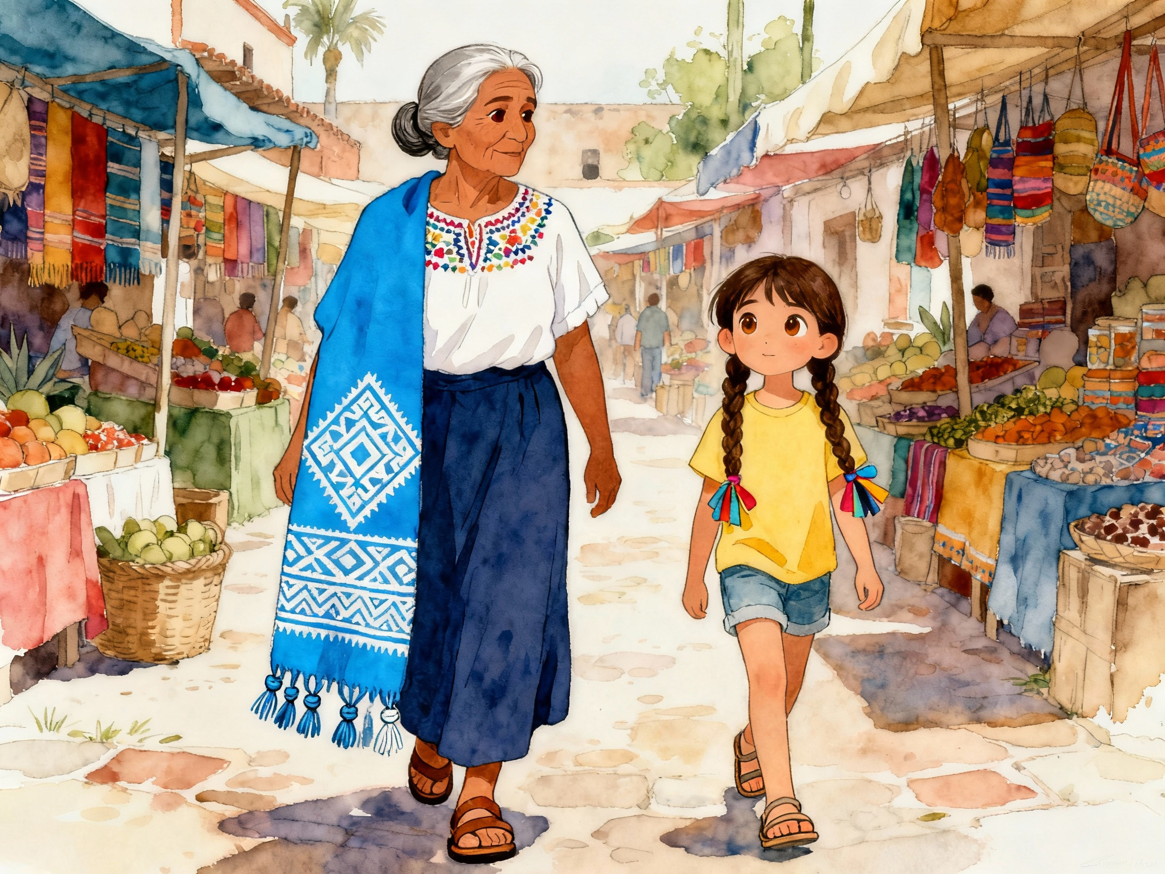 Learn Spanish with Stories #71: ¿Por qué mi abuela usa un rebozo en el mercado? Un día de colores y tradición en México [A1] episode artwork