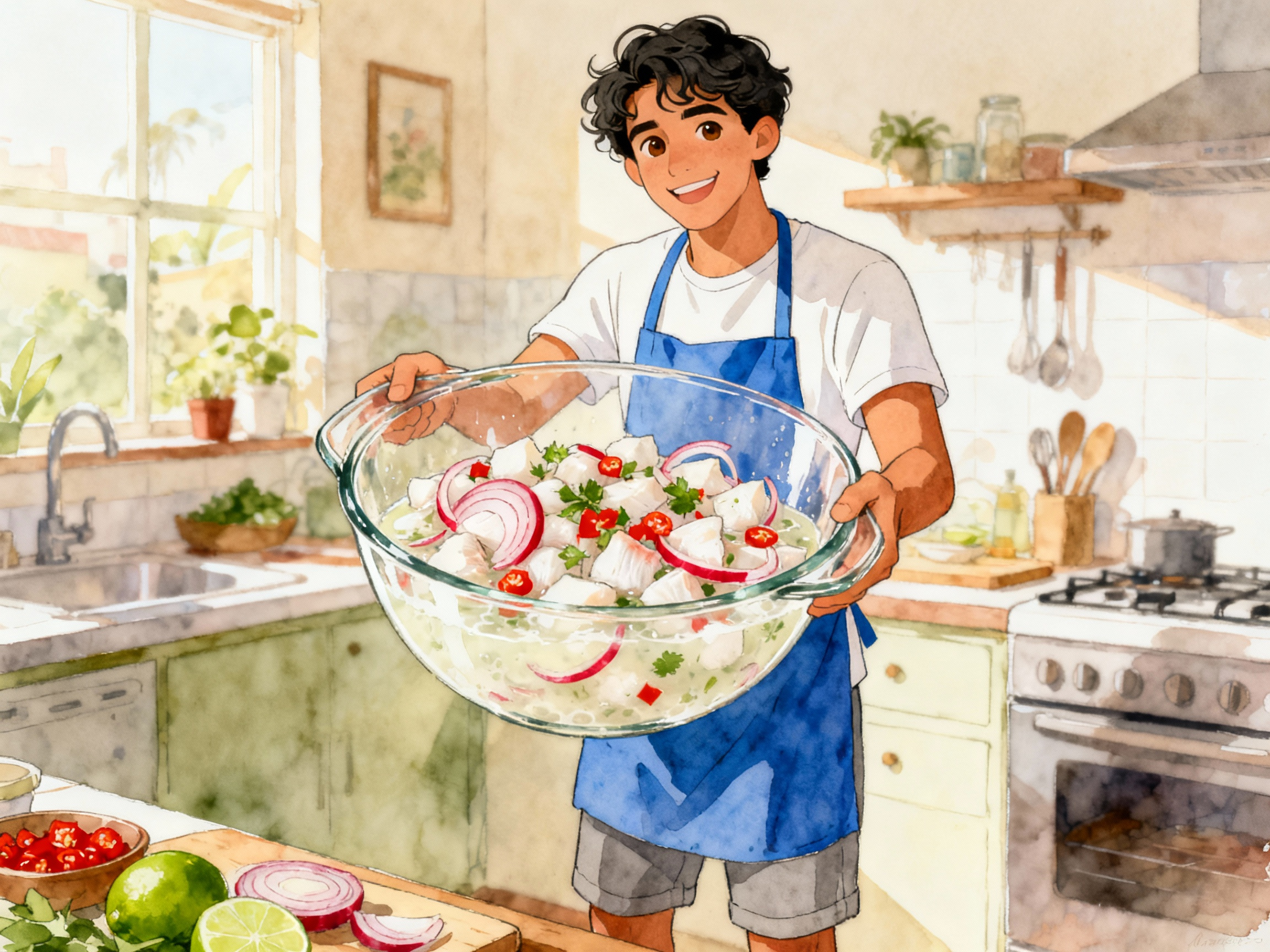 Learn Spanish with Stories #110: Preparando Ceviche: Un Sabor Fresco del Mar Peruano [A2] episode artwork