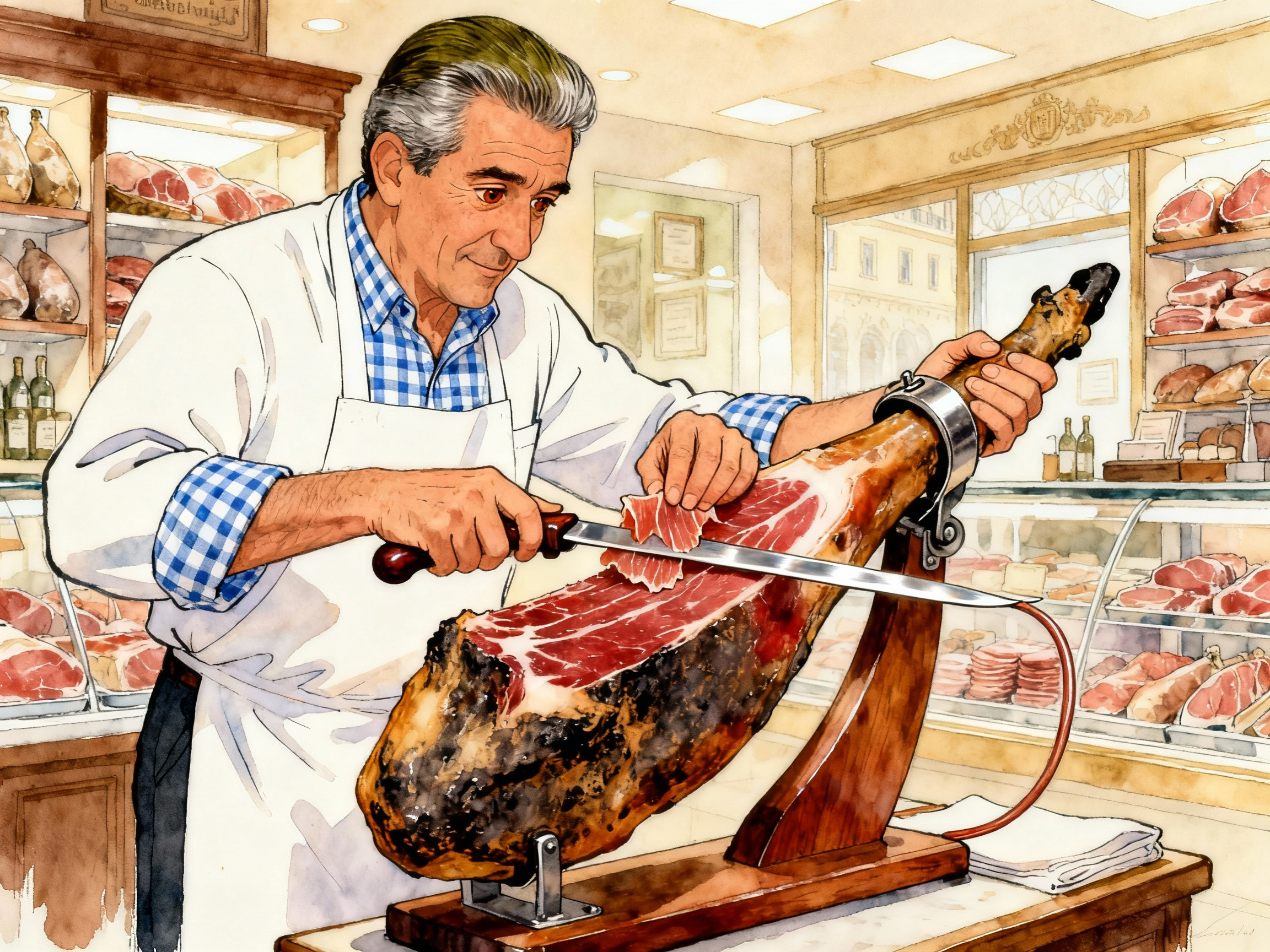Learn Spanish with Stories #133: ¿Puede un robot aprender a cortar jamón ibérico tan bien como un maestro cortador de Salamanca? [A2] episode artwork