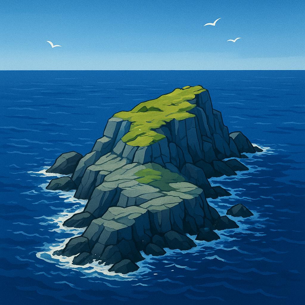 A high, rocky piece of land dramatically jutting out into a vast blue ocean under a clear sky.