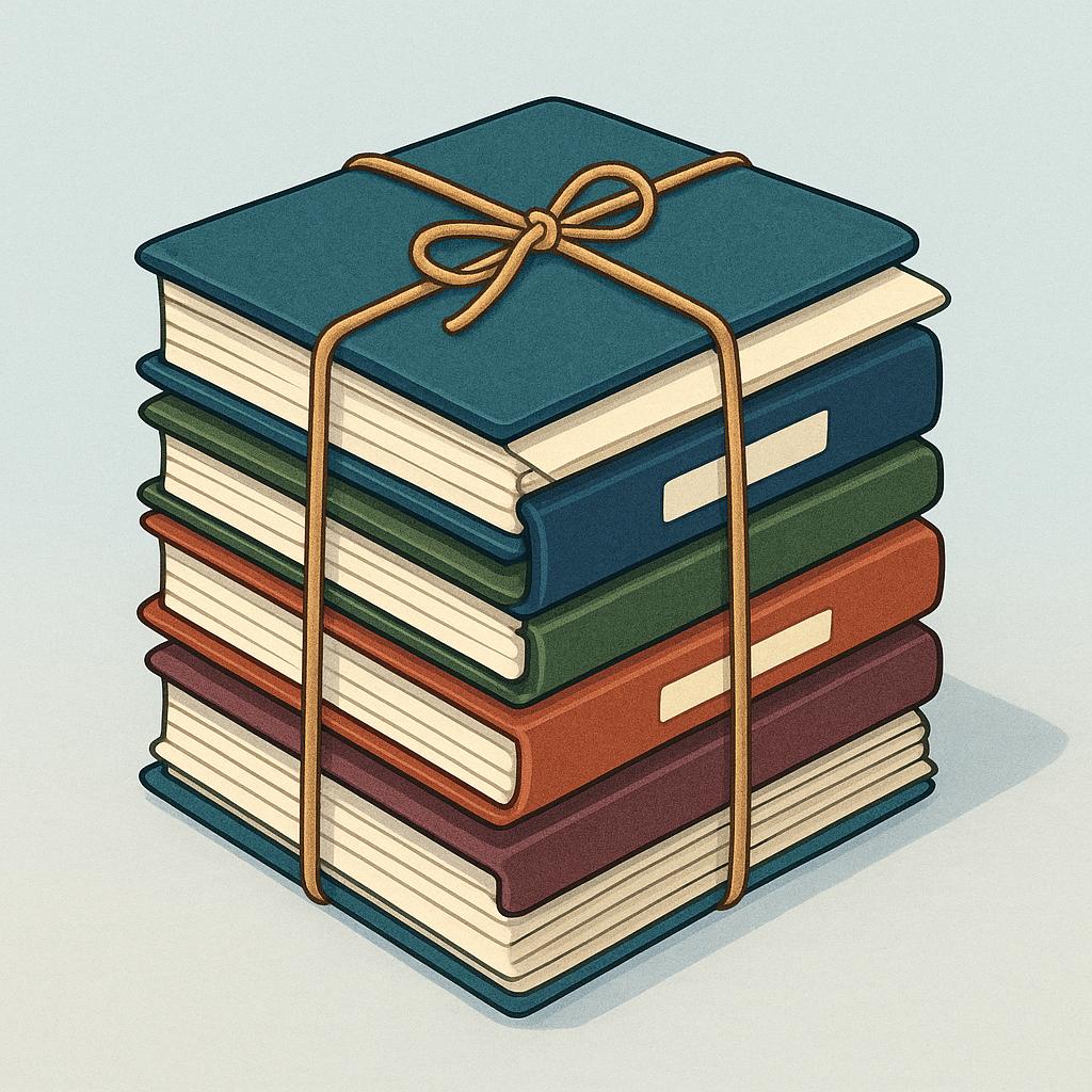 A tall, neat stack of official-looking documents and folders, representing reports, sitting on a clean wooden desk.