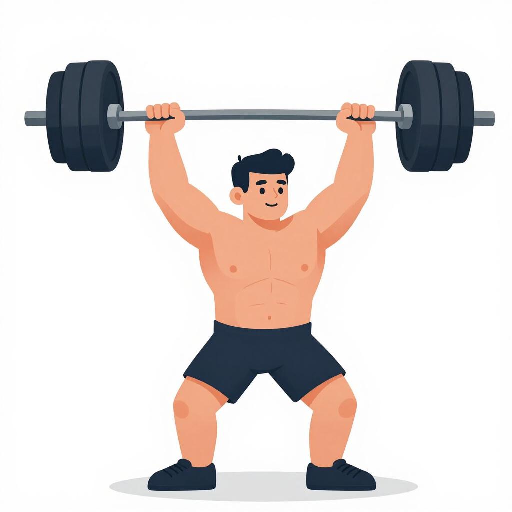 A very muscular person lifting a heavy barbell with ease.