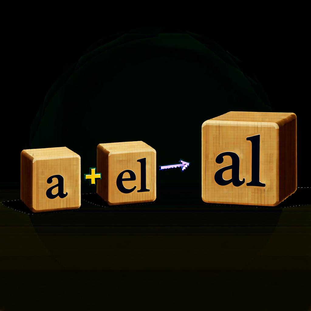 A plus sign between the Spanish words 'a' and 'el' leading to the word 'al', showing how they combine.