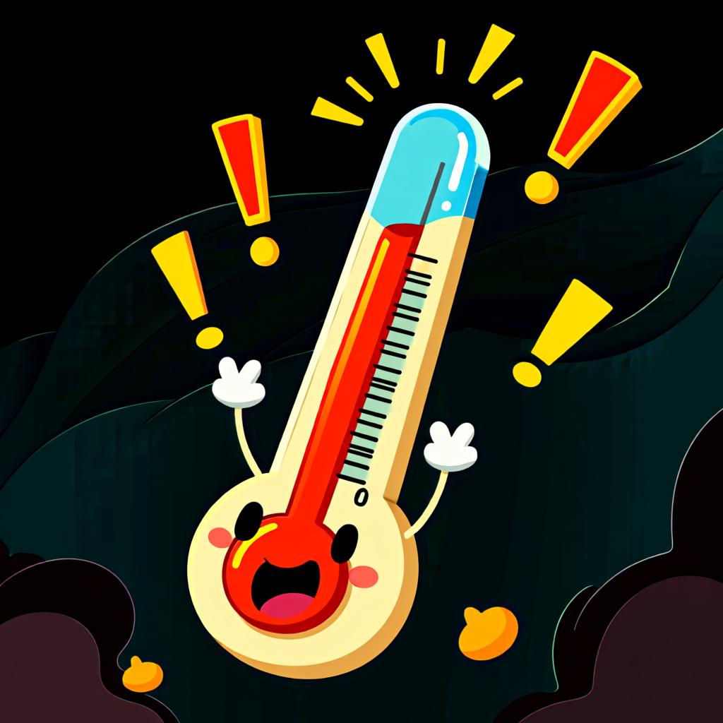 An image of a thermometer at its maximum to show how 'lo' can be used to emphasize the degree of something, like 'how hot it is'.