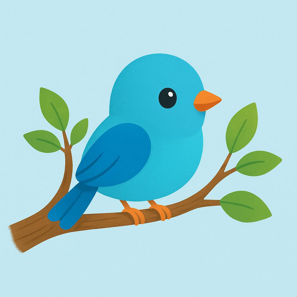 A vibrant blue bird sitting calmly on a tree branch.