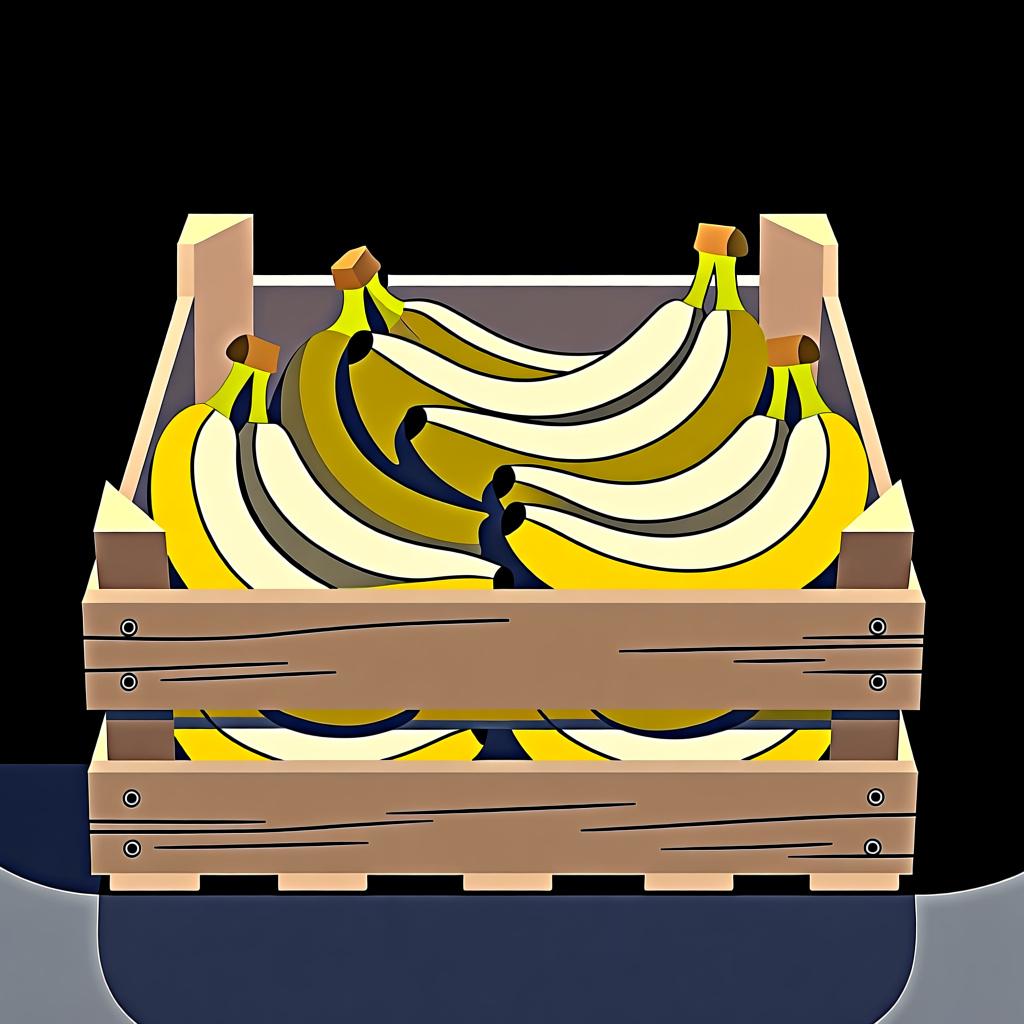 A wooden crate completely full of bright yellow bananas, representing 'all' of them.