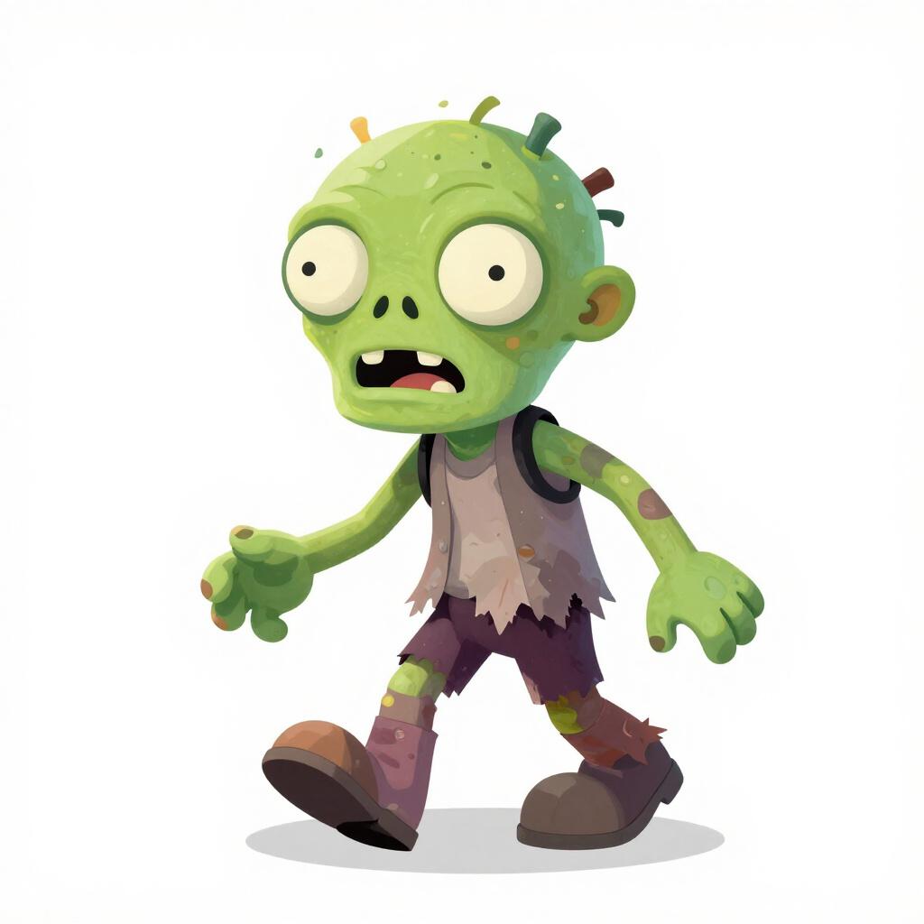 A green-skinned undead figure walking forward with outstretched arms.