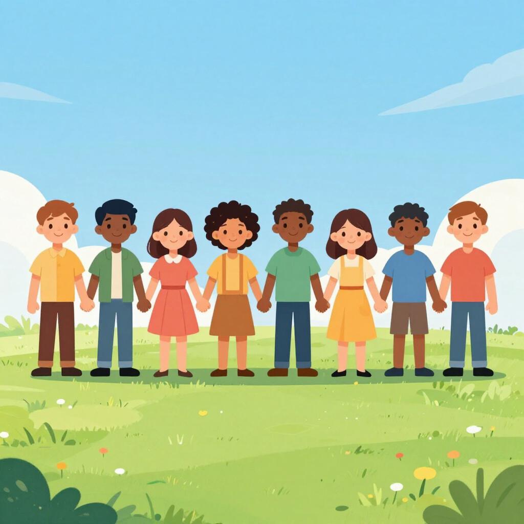 Um grupo diverso de pessoas de diferentes idades e origens juntas numa plataforma igualitária.