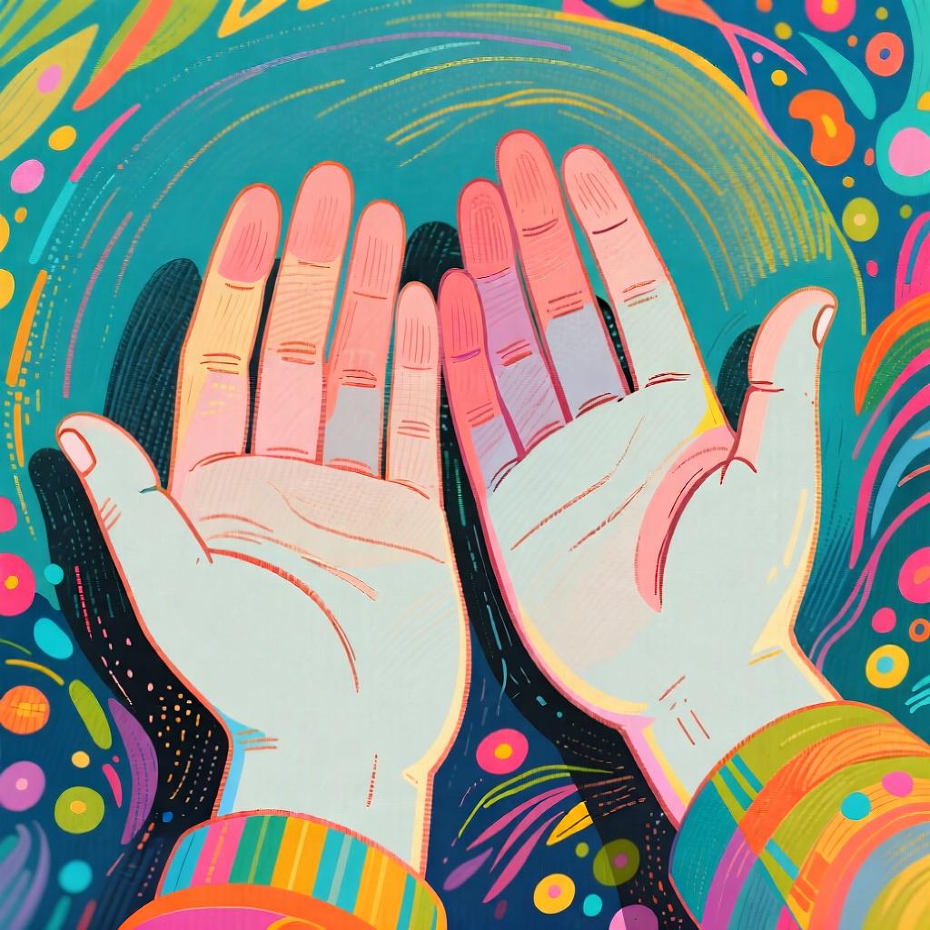 A pair of human hands, depicted with palms slightly open and facing up.