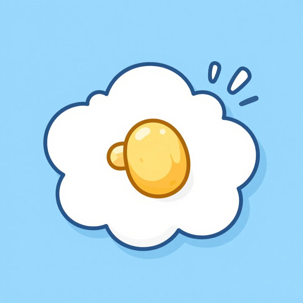 A colorful storybook illustration of a single popcorn kernel bursting into a fluffy white piece of popcorn.