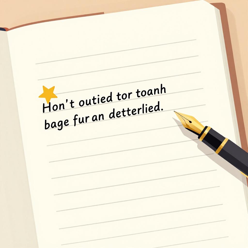 Eine Nahaufnahme eines einzelnen goldenen Sternaufklebers, der neben einer bestimmten Zeile auf einem formellen Dokument mit einer Unterschrift am unteren Rand platziert ist.