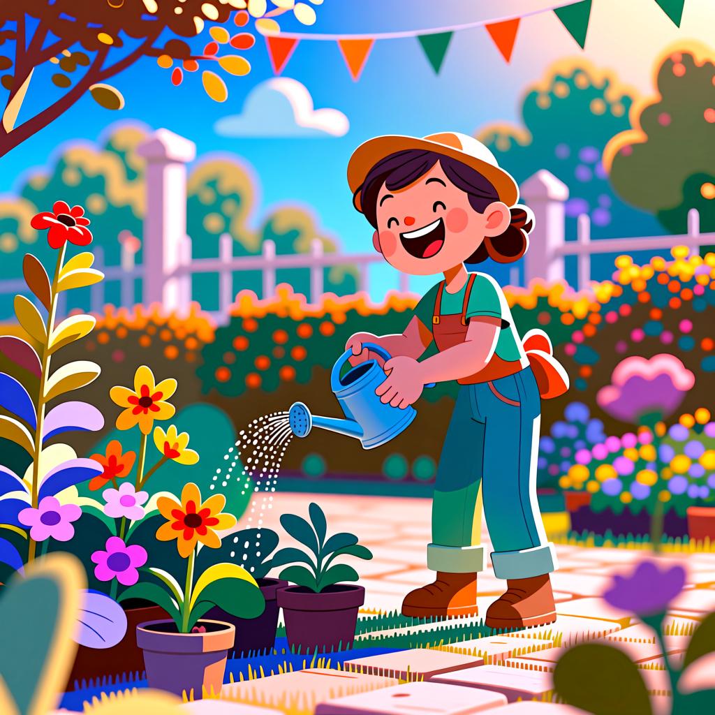 A bright sun shining in a clear blue sky over a peaceful green landscape, representing the current day.