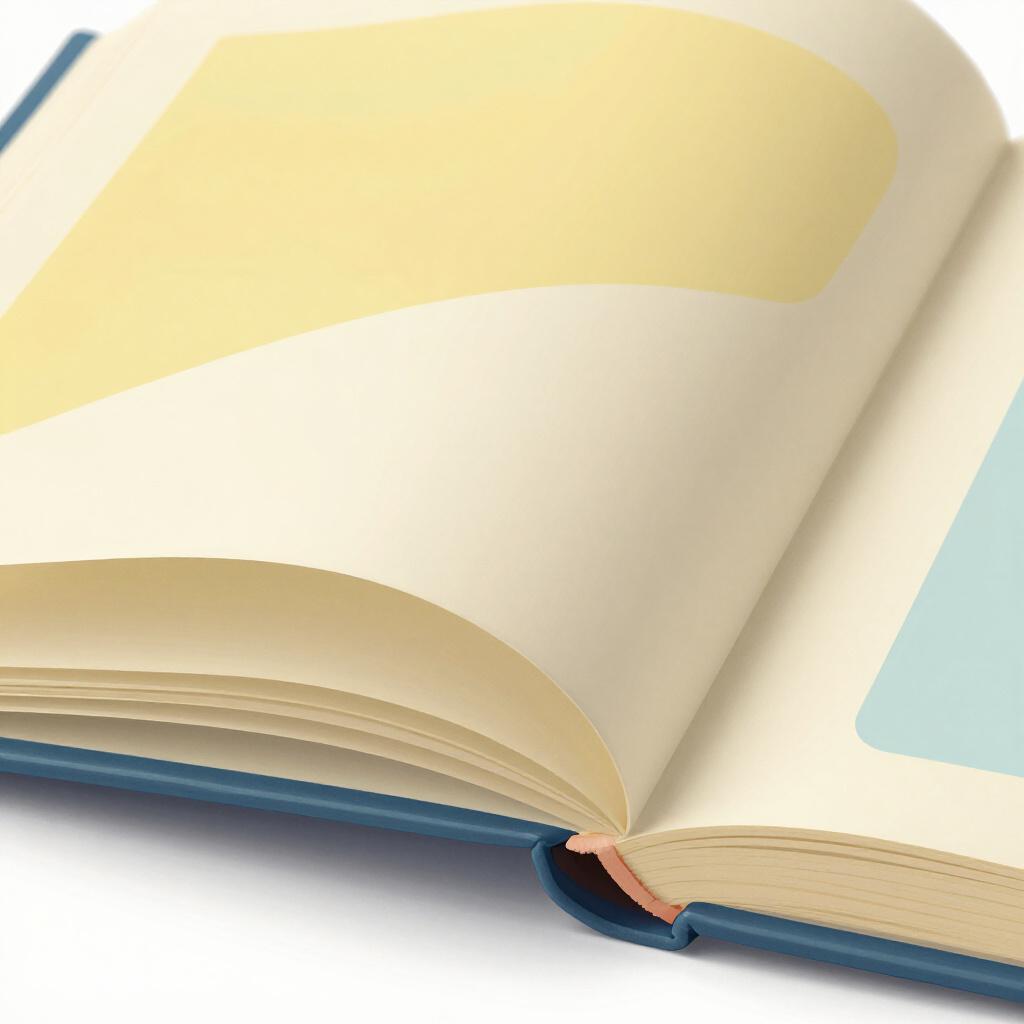 開かれた大きな本の一枚の色鮮やかなページがめくられている様子。