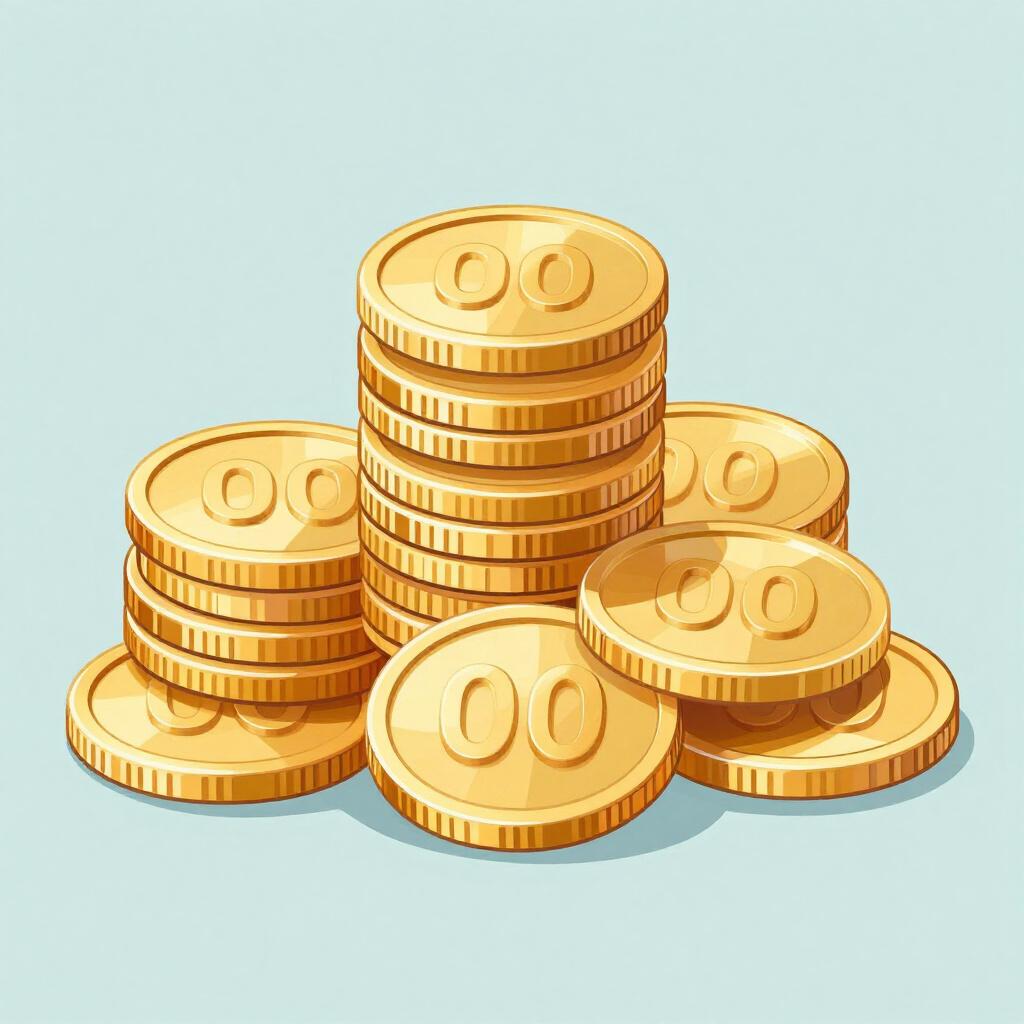 Une grosse pile dense de pièces d'or brillantes éparpillées sur une surface plane.