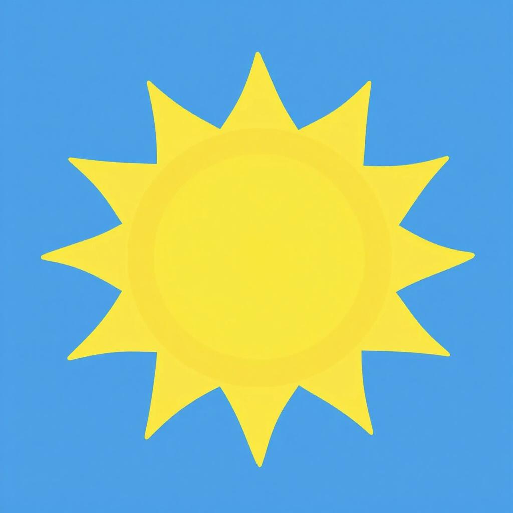 Um sol amarelo brilhante brilhando num céu azul claro, representando algo que é definitivamente verdadeiro.