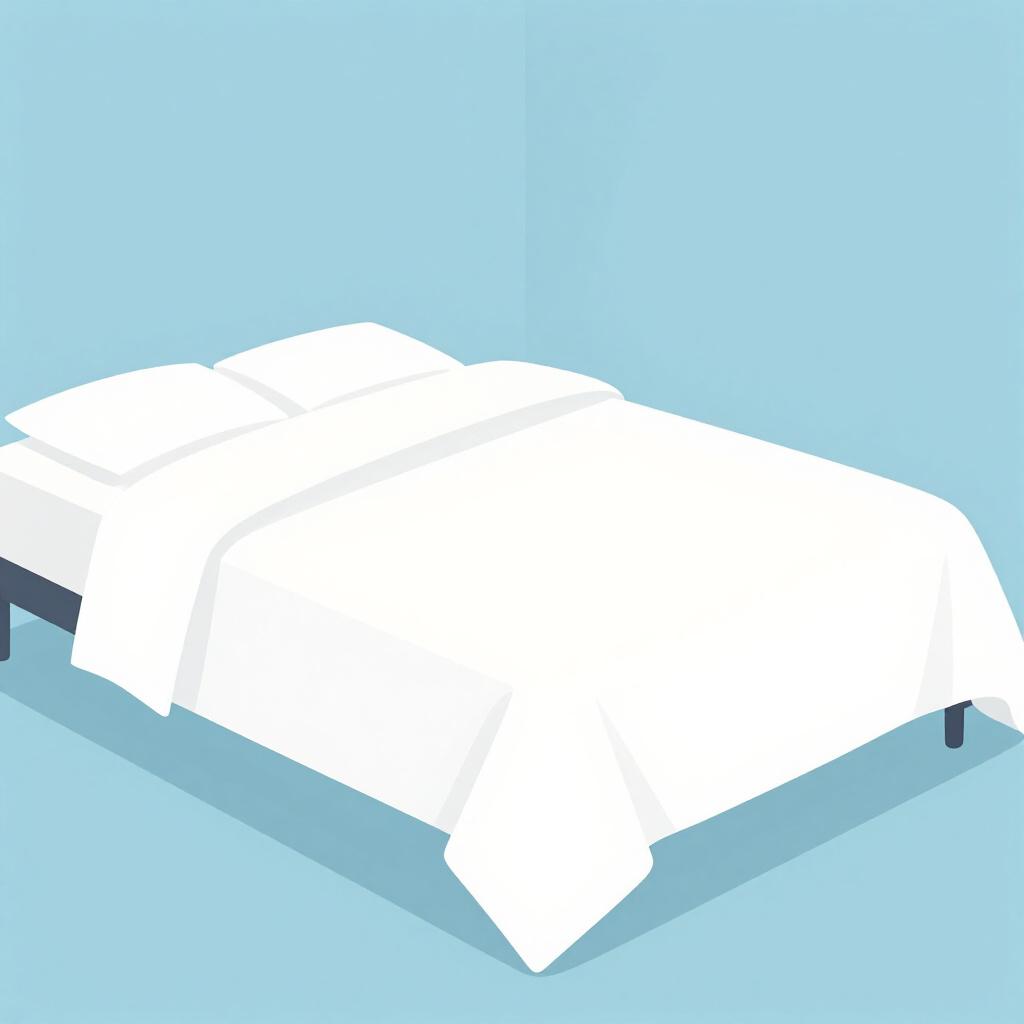 Un drap de lit blanc et net, drapé soigneusement sur un matelas.