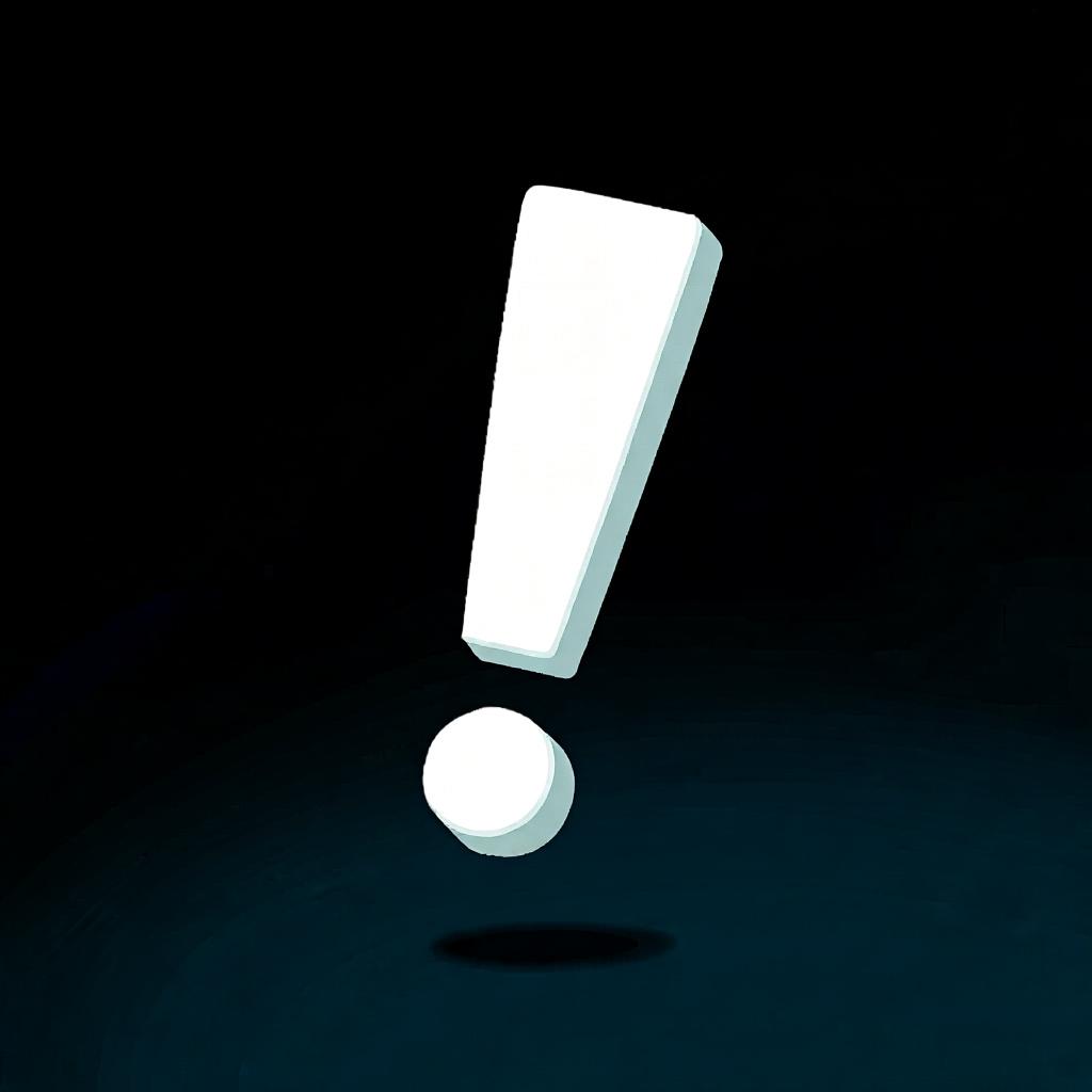 A large, glowing white exclamation mark on a dark background, symbolizing the use of 'qué' to express emotion.