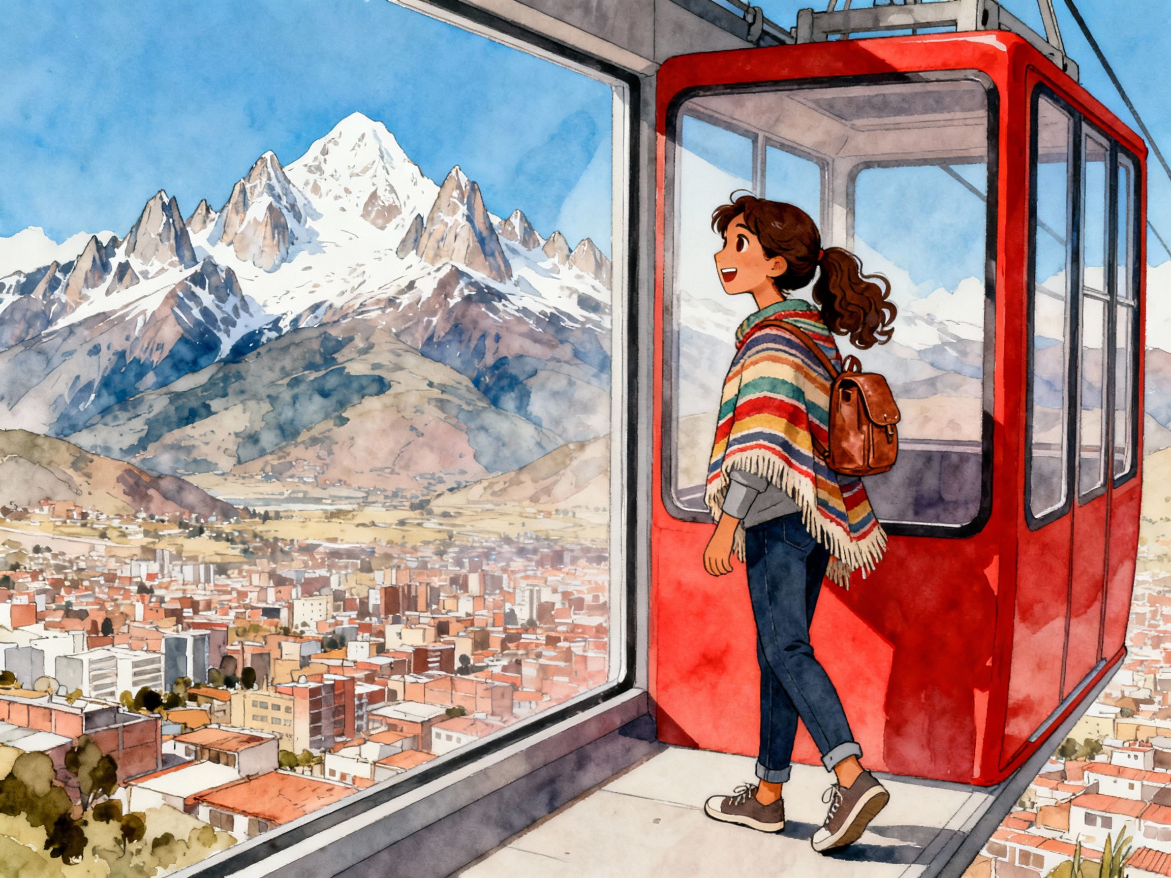 Learn Spanish with Stories #47: Un viaje en el Teleférico de La Paz: ¿Cómo es una ciudad en las nubes? [A1] episode artwork