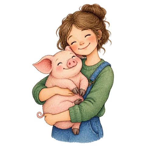 A pig representing good luck.