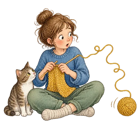 A loose thread representing a lost train of thought.