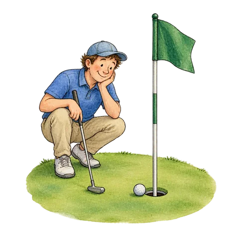 A playful green scene representing an empty budget.