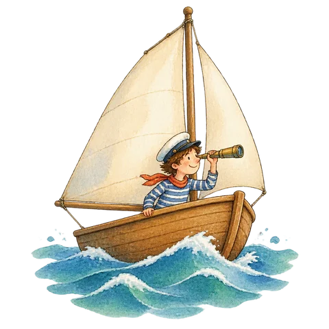 A scene far out on the open sea.