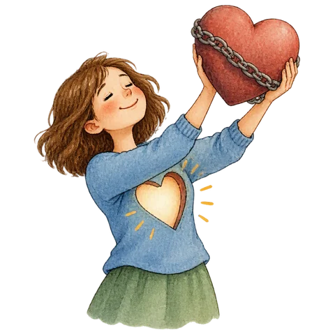 A weight being lifted from a heart.