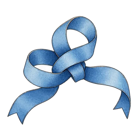 A winding ribbon in a loose knot